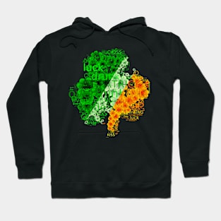 Flag of Ireland on a shamrock for St. Patrick's Day Hoodie